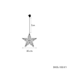 Glamour-hanging Star 35 | gold | DxT: 35x8cm | warmweiß | 300 LEDs | 4,5V/6W | inkl. Steckernetzteil | IP44 |