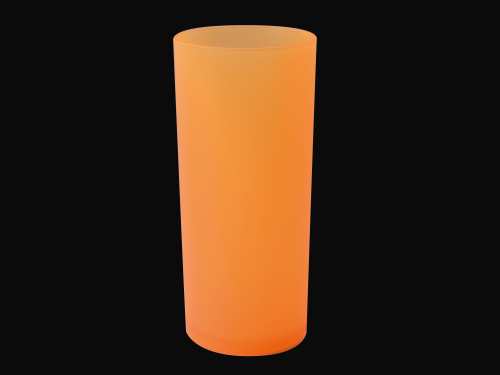 Gläser für Teelicht, ABS-Kunststoff orange-mattiert 117x52x49, 6er-Set