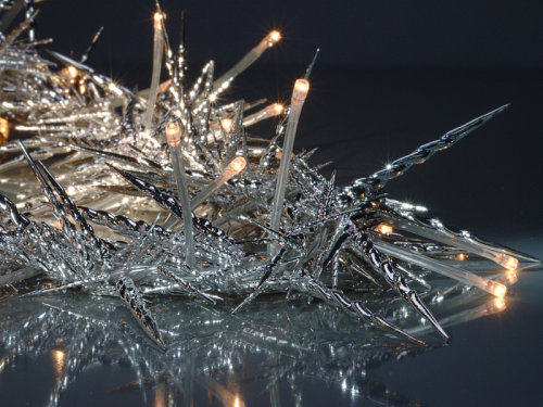Lichterkette, silber - schafft durch Blinkeffekte eine besonders lebhafte Weihnachtsstimmung