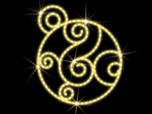 2D-Mastfigur Weihnachtskugel Spirale | LED warmweiß | BxH:95x110cm | 230V | 39W | IP44 |