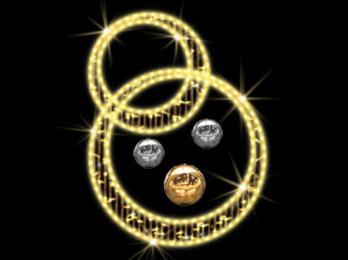 2D-Mastfigur Eclipse  | LED warmweiß | BxH:84x110cm | 230V | 24W | IP44 |