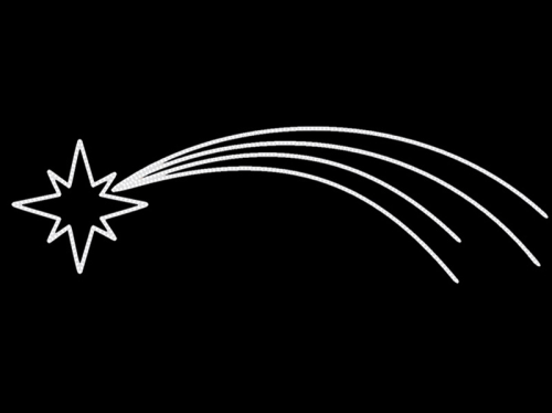 ABVERKAUF: Straßenfigur "Kristallkomet", Glühlampe warmweiß, BxH=400x125cm, (Glühlampe)