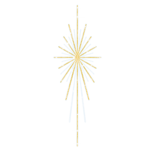 2D-Mastmotiv "Sternenspitzer" | LED | warmweiß/eisweiß | BxH= 300x100cm | P= 84W